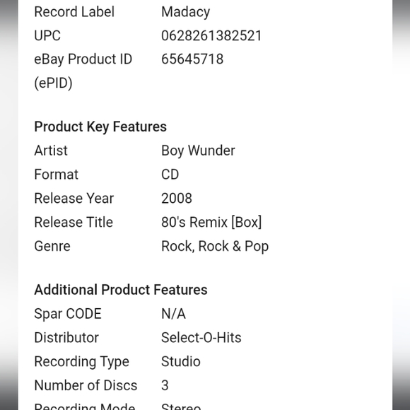 80's Remix by Boy Wunder 3 Audio Disc Set - Picture 10 of 11